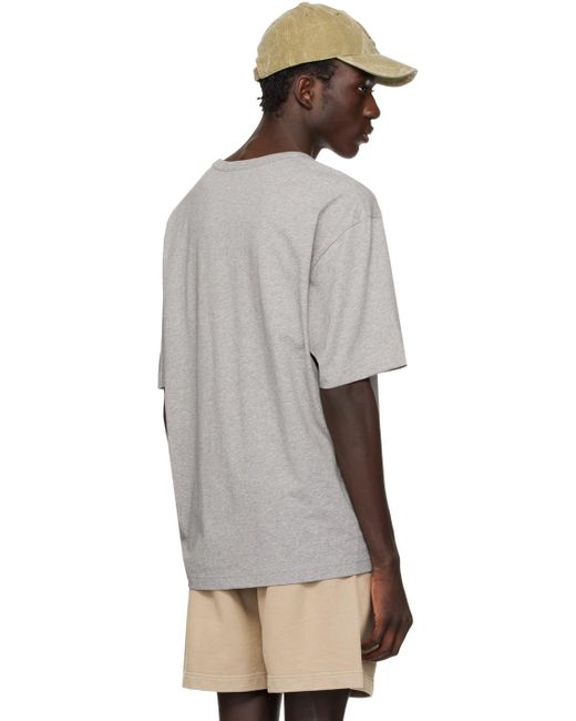 Acne Multicolor Gray Crew Neck T-shirt for men