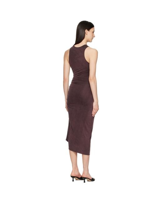 Agolde Red Anya Midi Dress