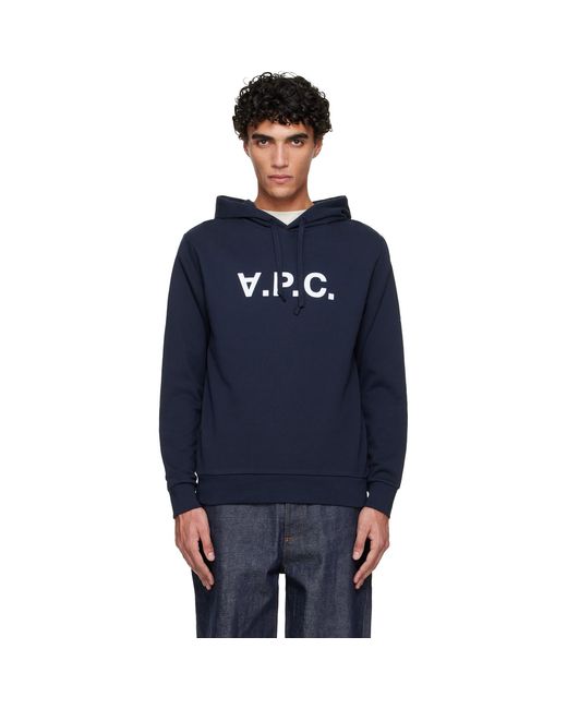 A.P.C. Blue Standard Grand 'Vpc' Hoodie for men