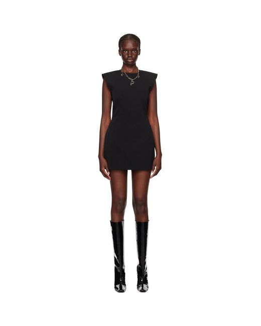 Acne Black Round Neck Minidress