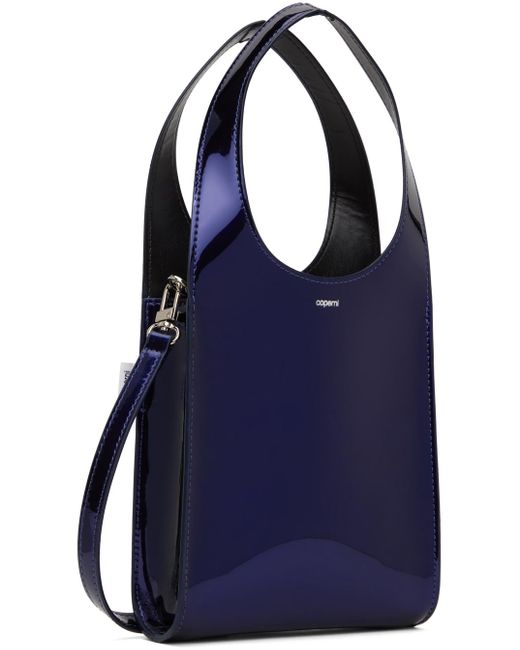 Micro sac à bandoulière swipe bleu marine Coperni en coloris Black