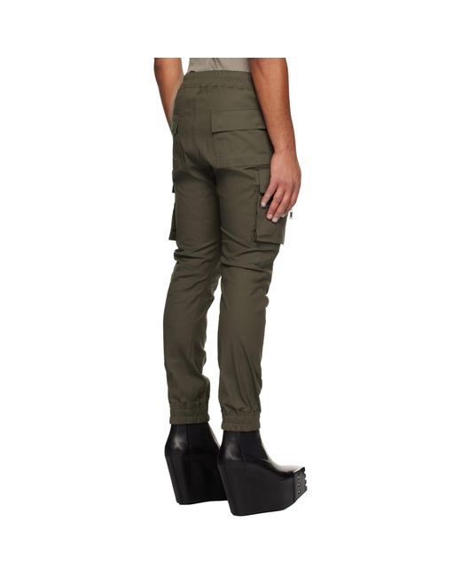 Rick Owens Black Khaki Concordians Mastodon Cargo Pants for men