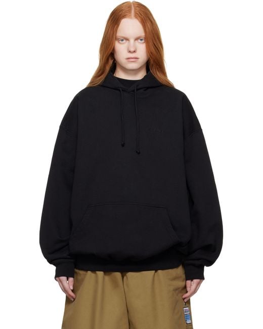 Vetements Black Logo Oversized Hoodie