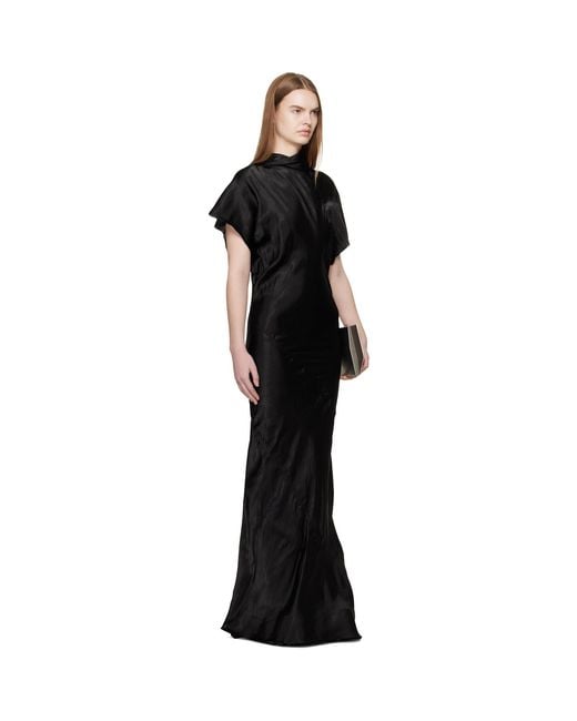 Rick Owens Black Temple Seb Maxi Dress