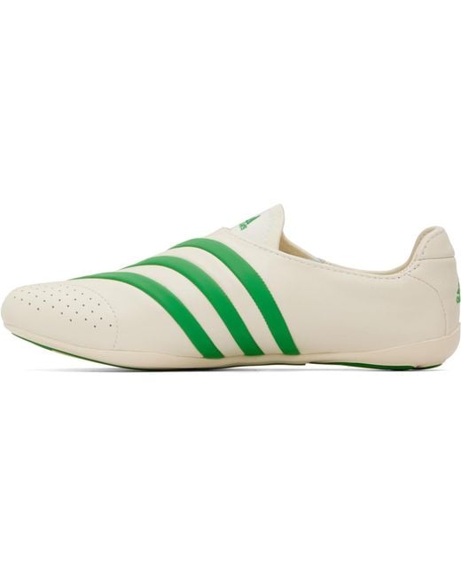 Adidas Originals White Off- & Pharrell Williams Edition Virginia Vario Flat Earther Sneakers for men