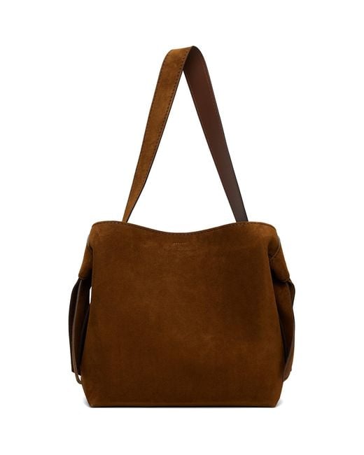 Acne Brown Musubi Suede Midi Bag