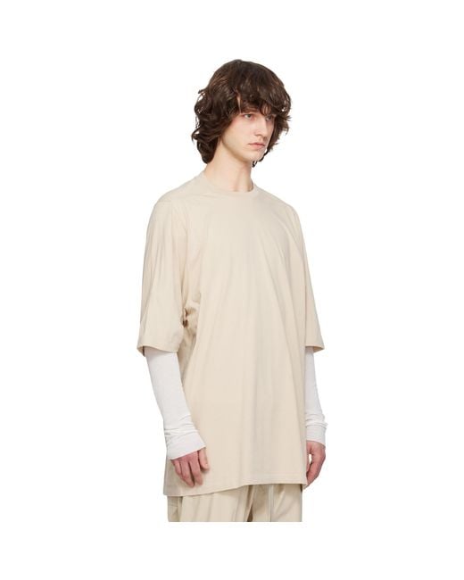 Rick Owens Natural Temple Jumbo S/S T-Shirt for men