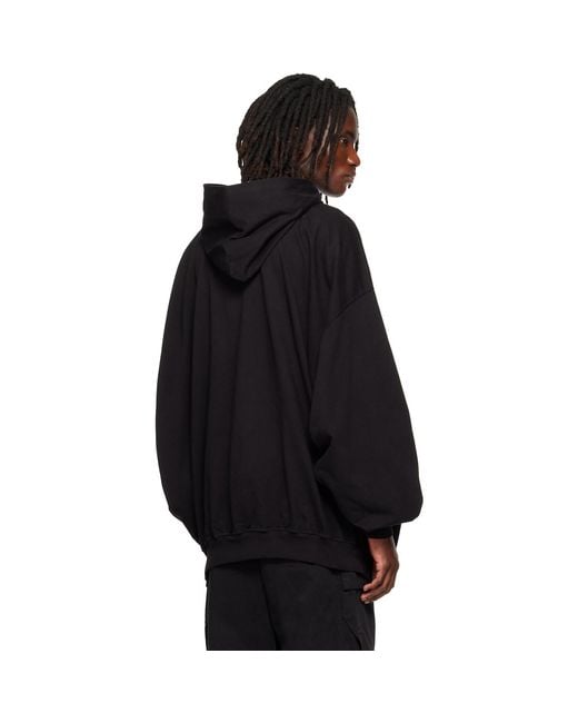 Rick Owens Black Tower Hun Hoodie for men