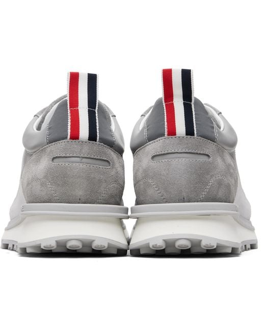 Thom Browne Black Vitello Calf Alumni Sneakers for men