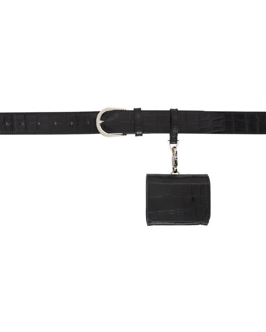 DRAE Black Ssense Exclusive Leather Bag Belt for men
