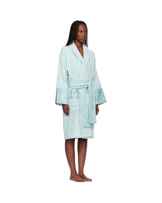Versace Blue 'I Heart Baroque' Bathrobe