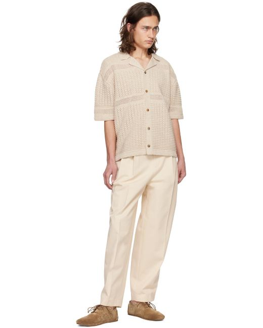 Pantalon blanc cassé à plis LE17SEPTEMBRE pour homme en coloris Natural