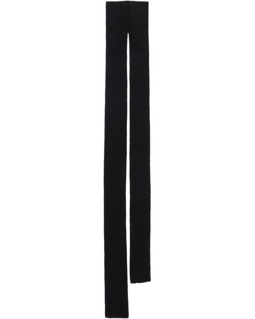 AV VATTEV Black Skinny Double Scarf for men