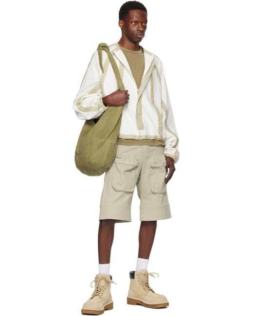 Tondolo Natural Taupe Cargo Shorts for men