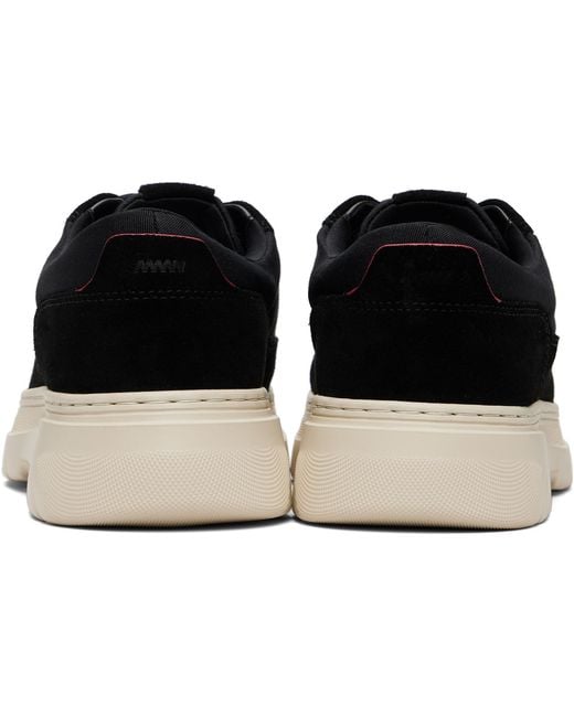 HUGO Black Suede Sneakers for men
