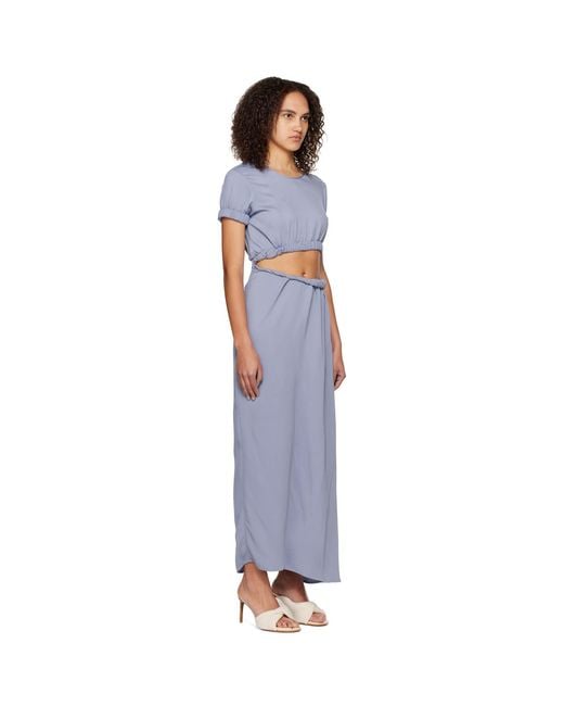 Christopher Esber Black Roll Sleeve Tee Maxi Dress