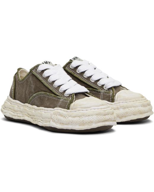 Maison Mihara Yasuhiro Black Peterson23 Og Sole Vintage Canvas Low-Top Sneakers