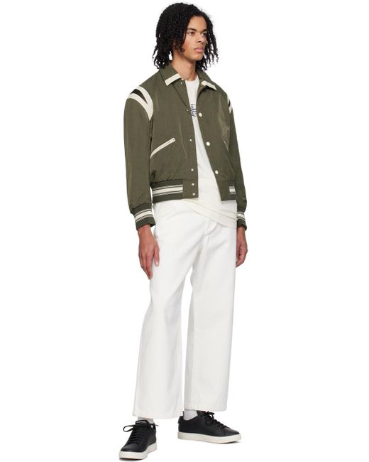 Emporio Armani White Bonded Jeans for men