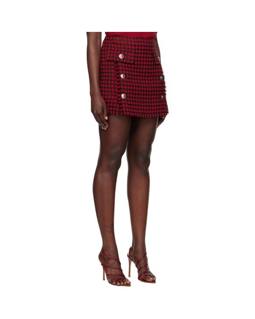 Versace Red Tweed Miniskirt