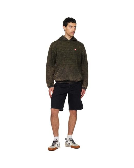 DIESEL Green Khaki-Kai Hoodie for men