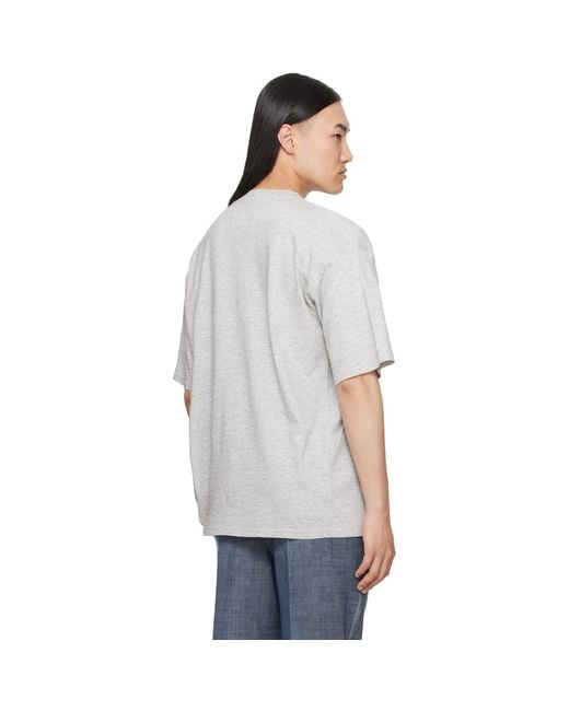 Maison Margiela Gray Creased Bird T-Shirt for men