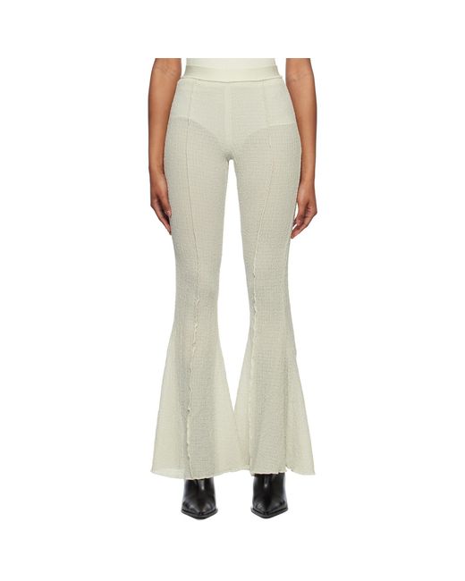 Yuzefi Natural Off- Flared Trousers