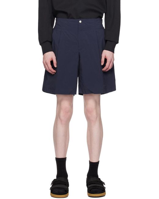 Kolor Black Pleated Shorts for men