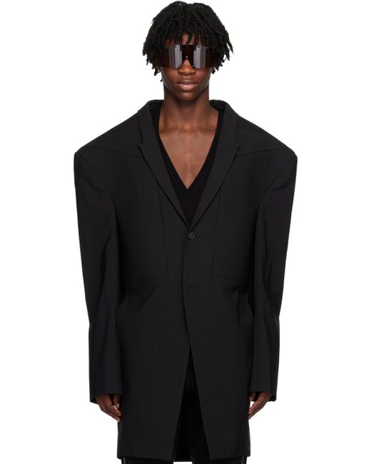 Rick Owens Black Edfu Coat for men