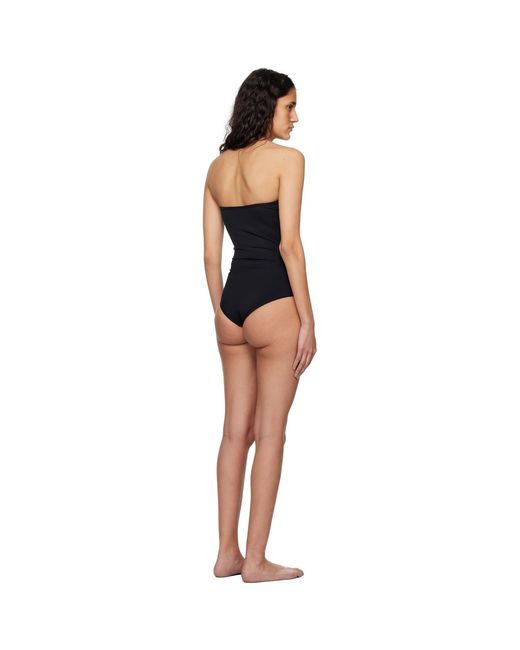 Bottega Veneta Black Knot Ring Stretch Nylon Swimsuit
