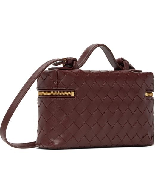 【関税込み】Bottega Veneta バーガンディ Bang Bang バッグ Bottega Veneta Bang Bang Intrecciato Leather Crossbody
