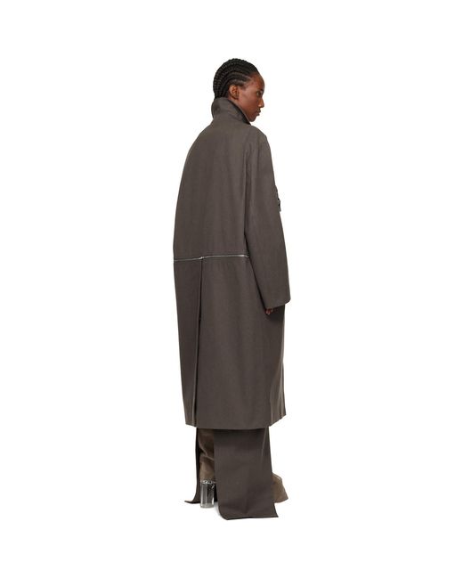 Rick Owens Black Concordians Runway Blixa Jumbo Mac Coat