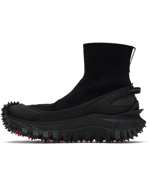 Moncler Black Trailgrip Knit High Top Sneakers