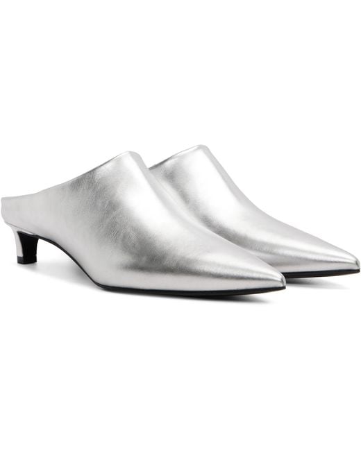 Jil Sander Black Mule Heels