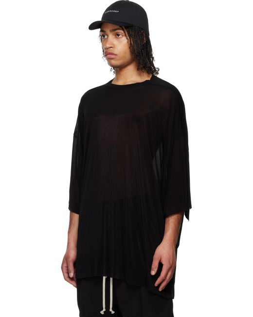 メンズ Rick Owens ブラック Hollywood Tommy Tシャツ Black