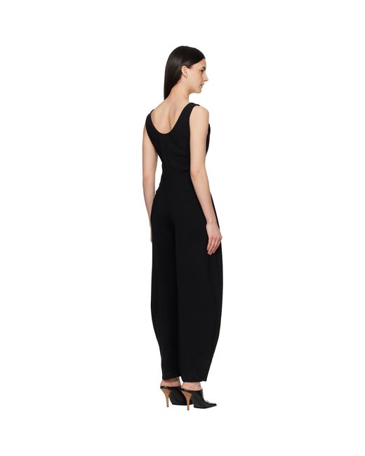 Alaïa Black Round Crepe Wool Jumpsuit