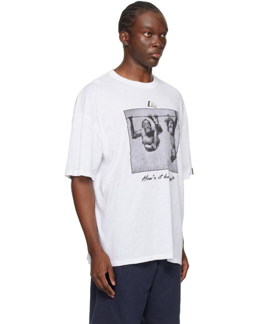 Martine Rose White 'how's It Hanging' T-shirt for men