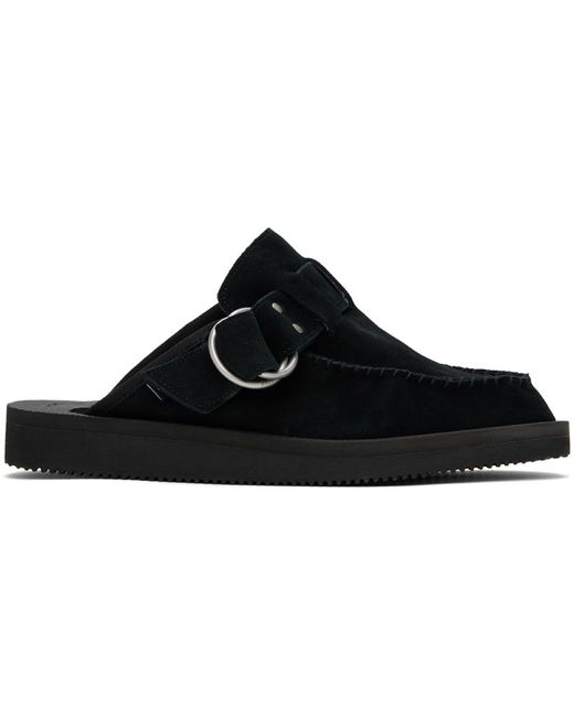 Suicoke Black Lemi-sab Slip-on Loafers for men