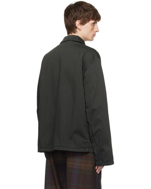 Lemaire Black Green Spread Jacket for men