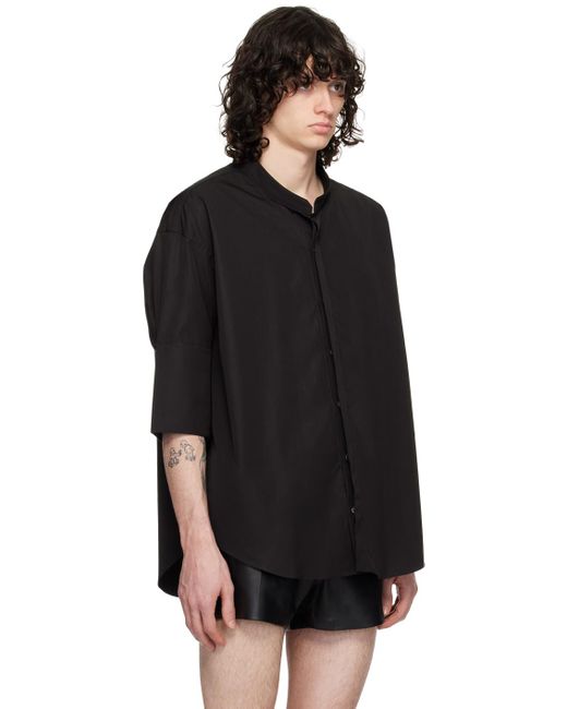 AMI Black Oversized Shirt for men