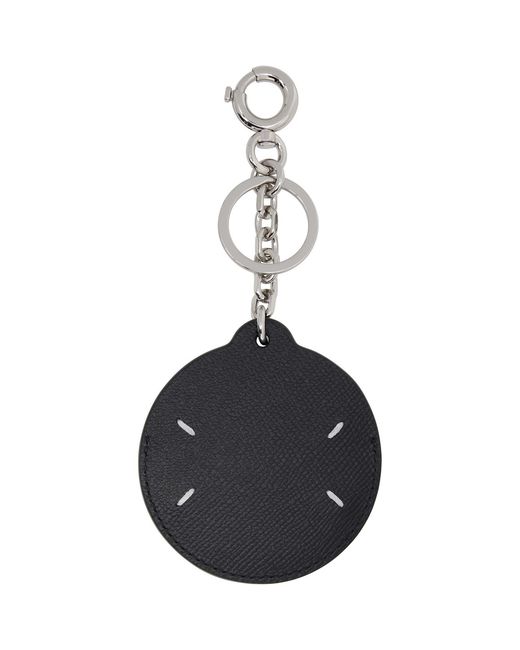Maison Margiela Black Logo Mirror Keychain for men