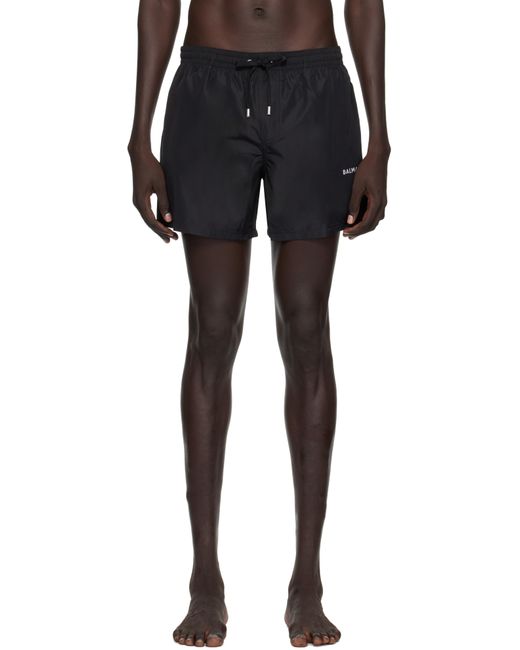 Balmain Black Logo Swim Shorts for men