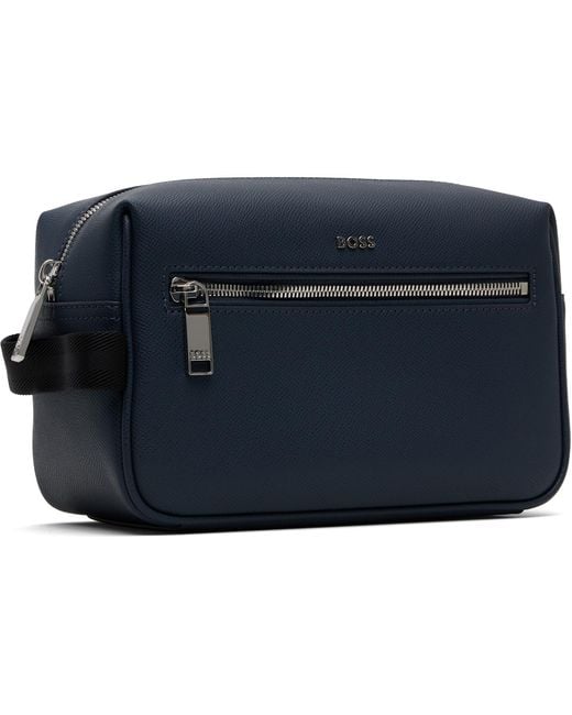Boss Blue Logo Hardware Pouch for men