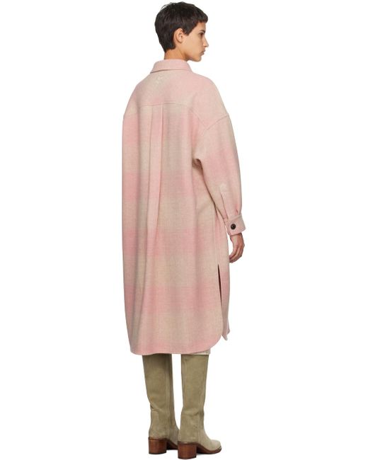 Isabel Marant Pink Fontizi Coat in Black | Lyst
