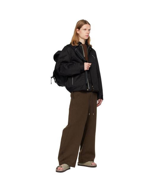 Sacai Brown Sponge Sweatpants for men