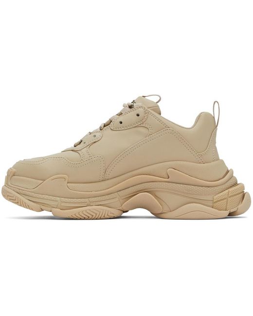 Balenciaga Beige Triple S Low-top Sneakers in Natural for Men | Lyst Canada