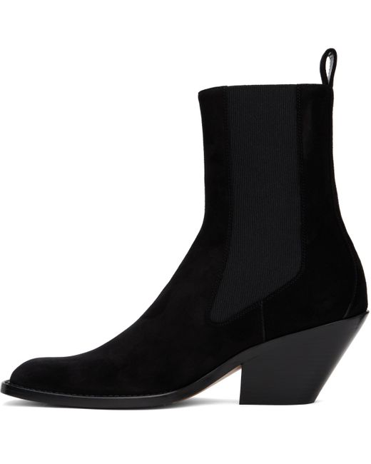 Khaite Black Austin Ankle Chelsea Boots