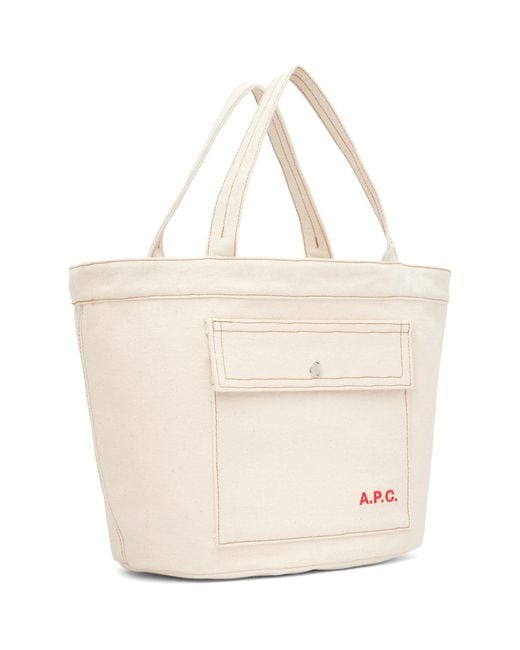 A.P.C. Natural Off- Jade Tote for men