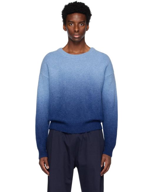 Wynn Hamlyn Blue Ombre Sweater for men