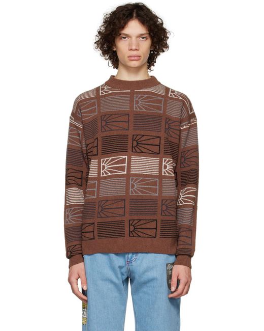Rassvet (PACCBET) Brown Jacquard Sweater for men