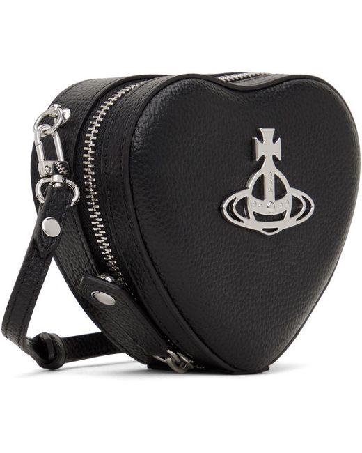 Vivienne Westwood Black Mini Louise Heart Crossbody Bag Lyst